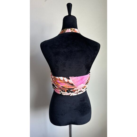 NWT H:OURS REVOLVE Women's Ignacia Crop Top in Pink Butterfly Lace Up Size M - Picture 6 of 10